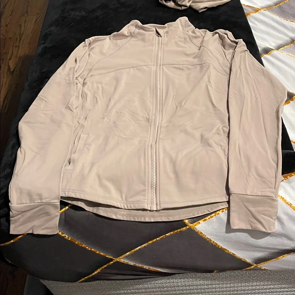 Primark Light Tan Zip-Up Jacket xxL pants are a large tee shirt is small 3 pice - Picture 2 of 6